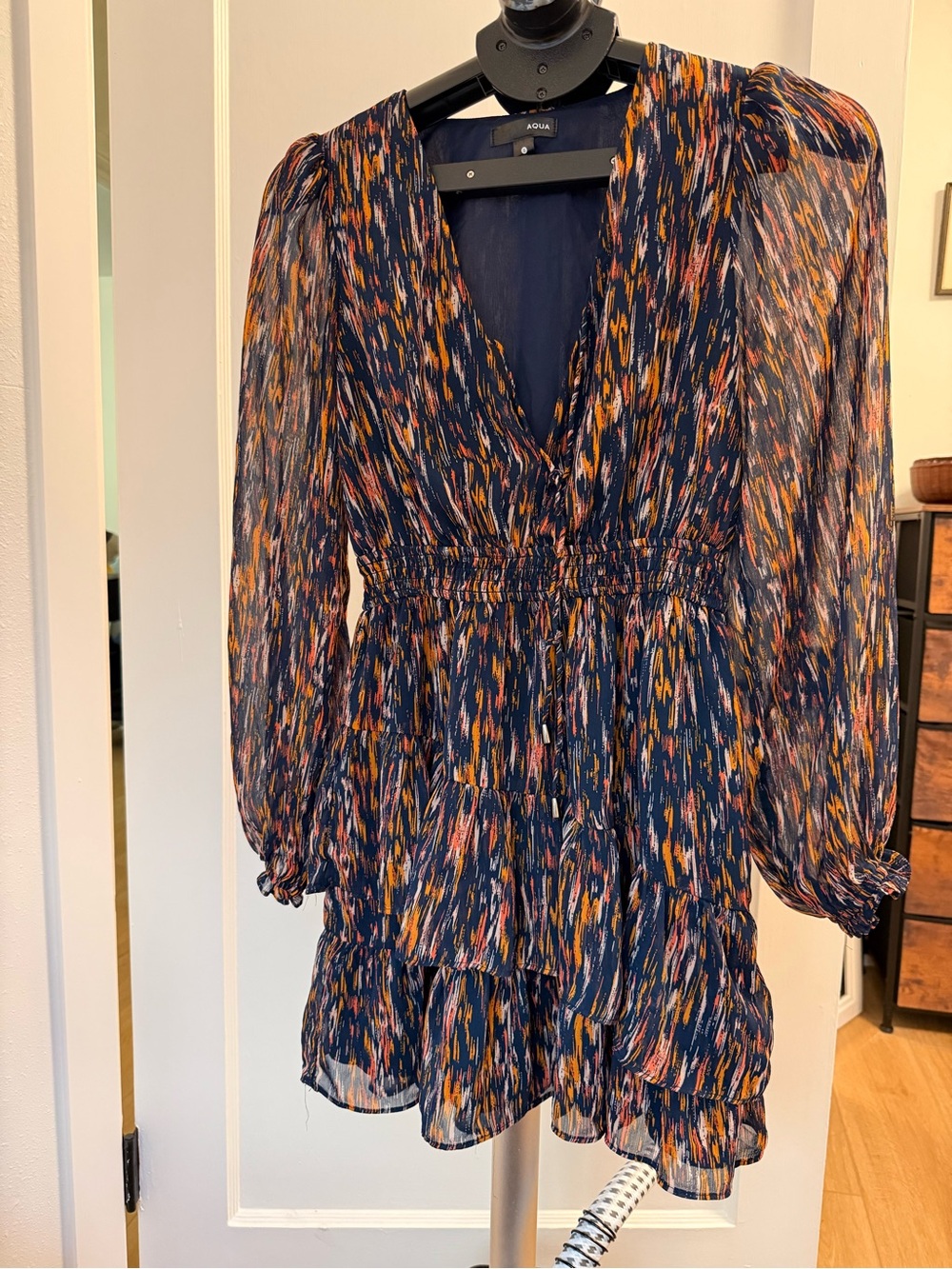 AQUA Mini Dress Multi Colored